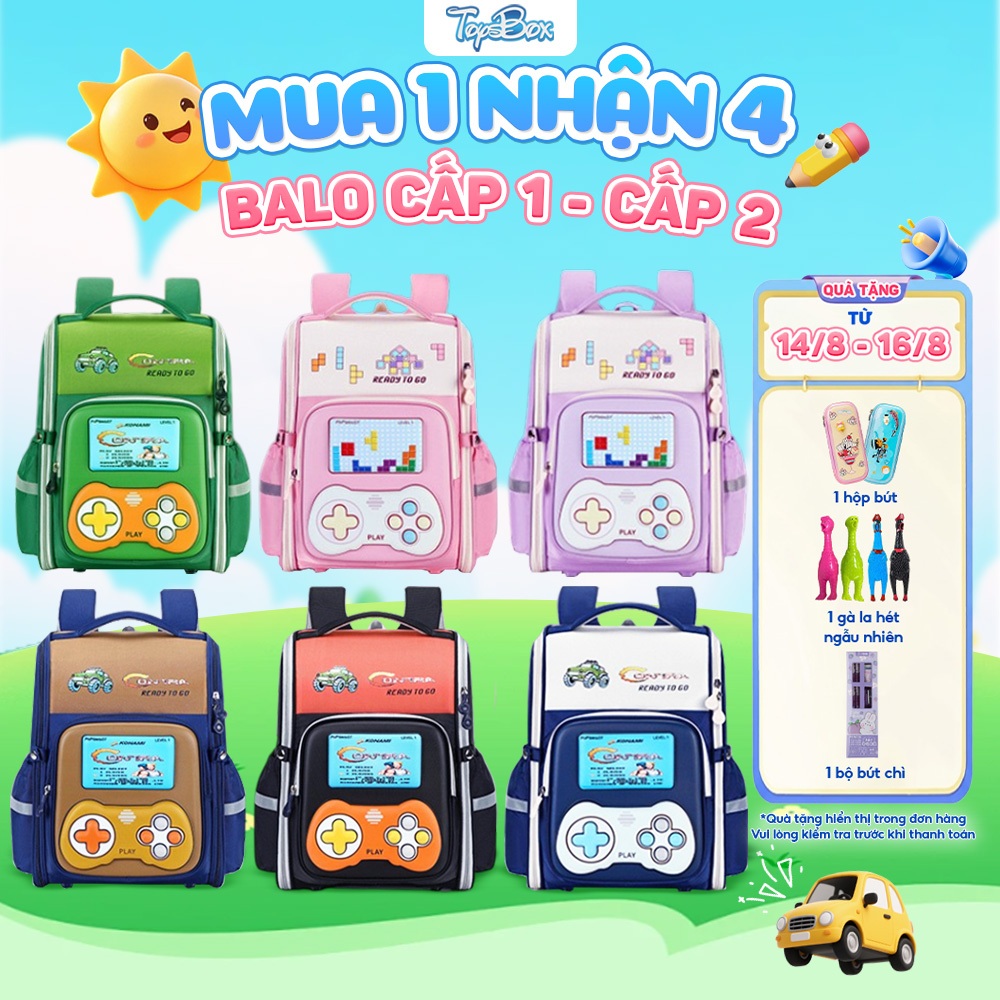 Balo Chống Gù Cho Bé Tiểu Học Lớp 3-6 Cao Cấp, Cặp Sách Học Sinh Siêu Nhẹ Chống Thấm Nước 230