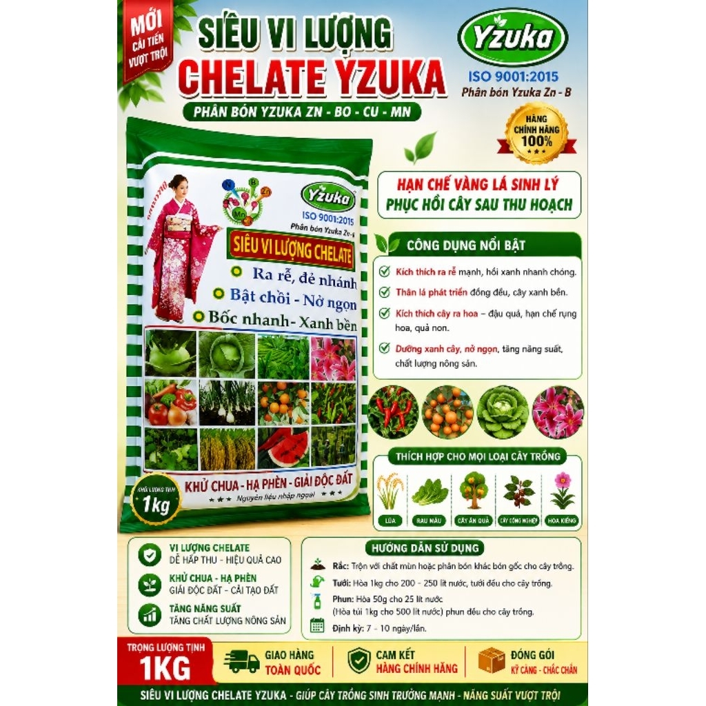 SIÊU VI LƯỢNG CHELATE YZUKA – GÓI 1KG