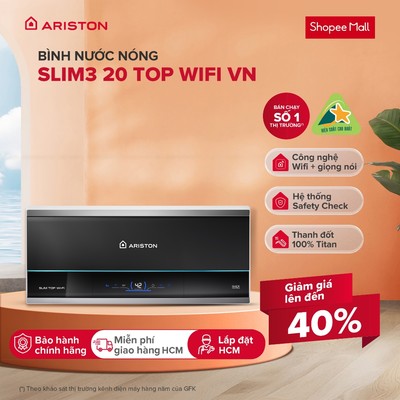 Máy Nước Nóng Gián Tiếp Ariston 20 Lít SLIM3 20 TOP WIFI VN