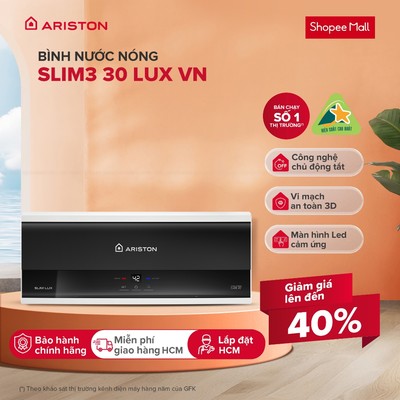 Máy Nước Nóng Gián Tiếp Ariston 30 lít SLIM3 30 LUX VN