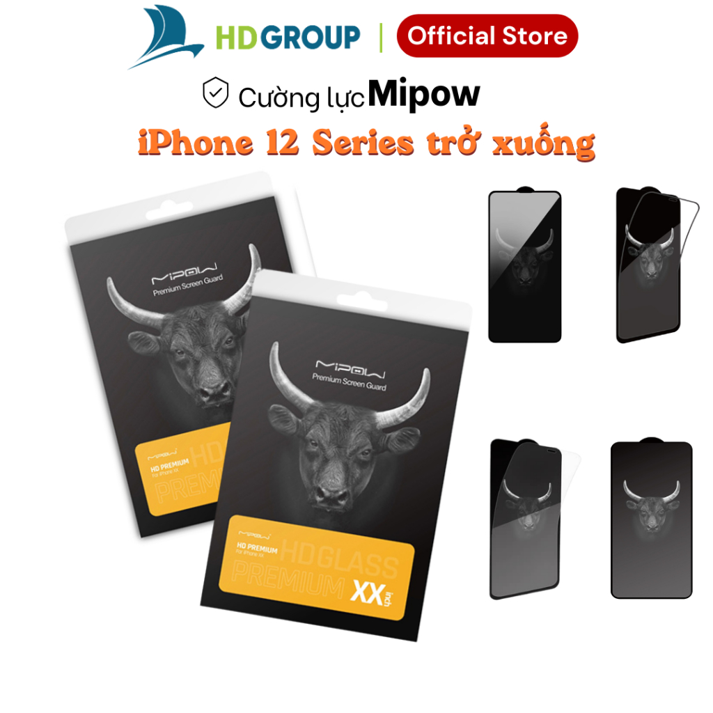 Cường lực Mipow cho iPhone 7/8/X/Xr/Xs/Xsmax/11/12 Series