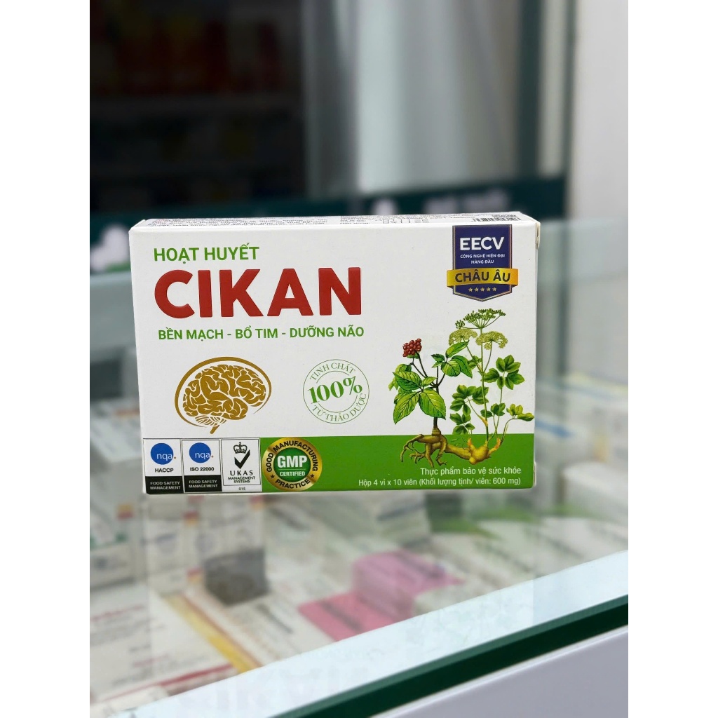 [BẤM KÈM QUÀ] Hoạt Huyết Cikan - Hỗ Trợ Cải Thiện Tuần Hoàn Máu Não - Hộp 40 viên
