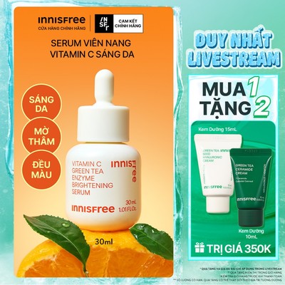 INNISFREE x KOL serum Vitamin C sáng da, mờ thâm mụn INNISFREE Green Tea Enzyme Brightening Serum 30ml