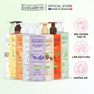 [LIVE] Gel Tắm Dưỡng Da Evoluderm Shower Gel 500ml