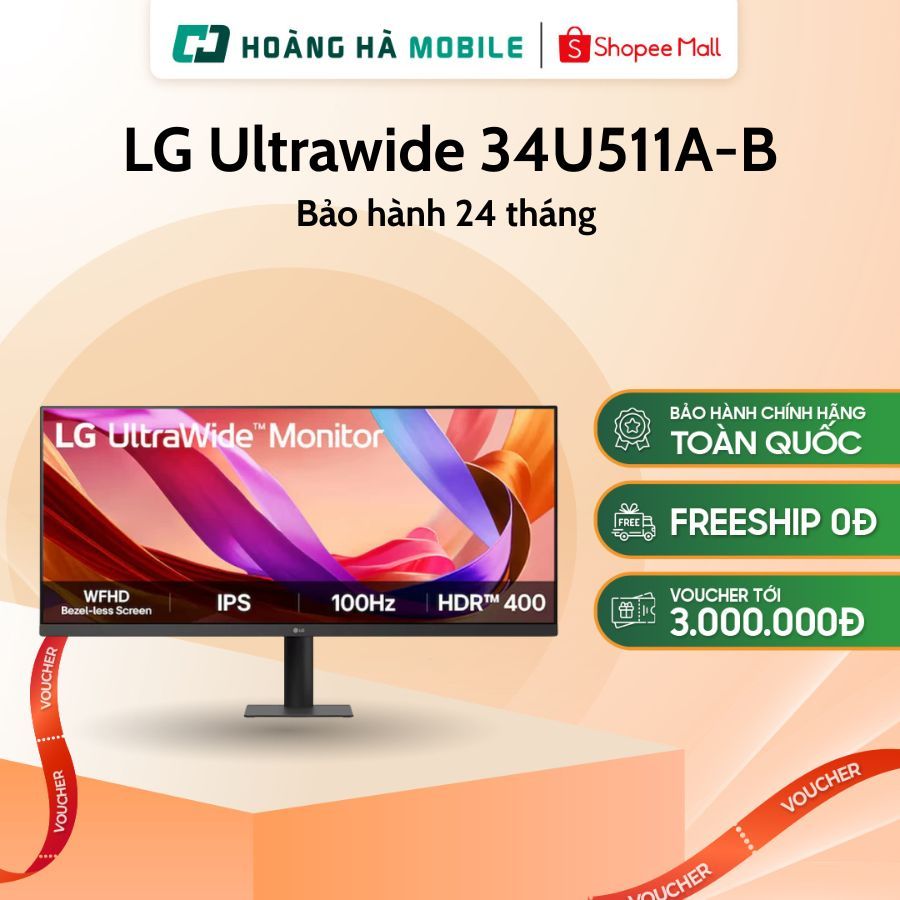 Màn hình máy tính Màn hình LG Ultrawide 34U511A-B (34 inch/WFHD/IPS/100Hz/1ms) - Chính hãng