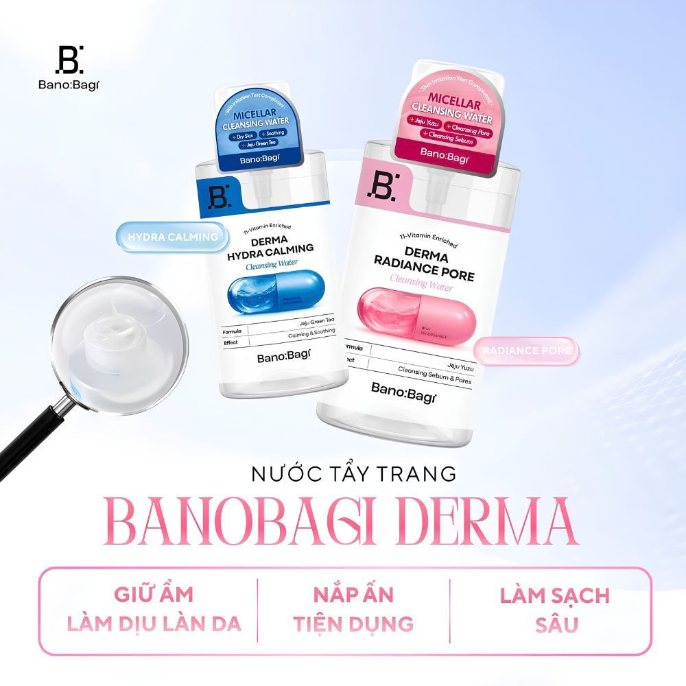 Ảnh 2 của Nước tẩy trang BANOBAGI làm sạch sâu, cấp ẩm dịu nhẹ cho da mặt 500ml
