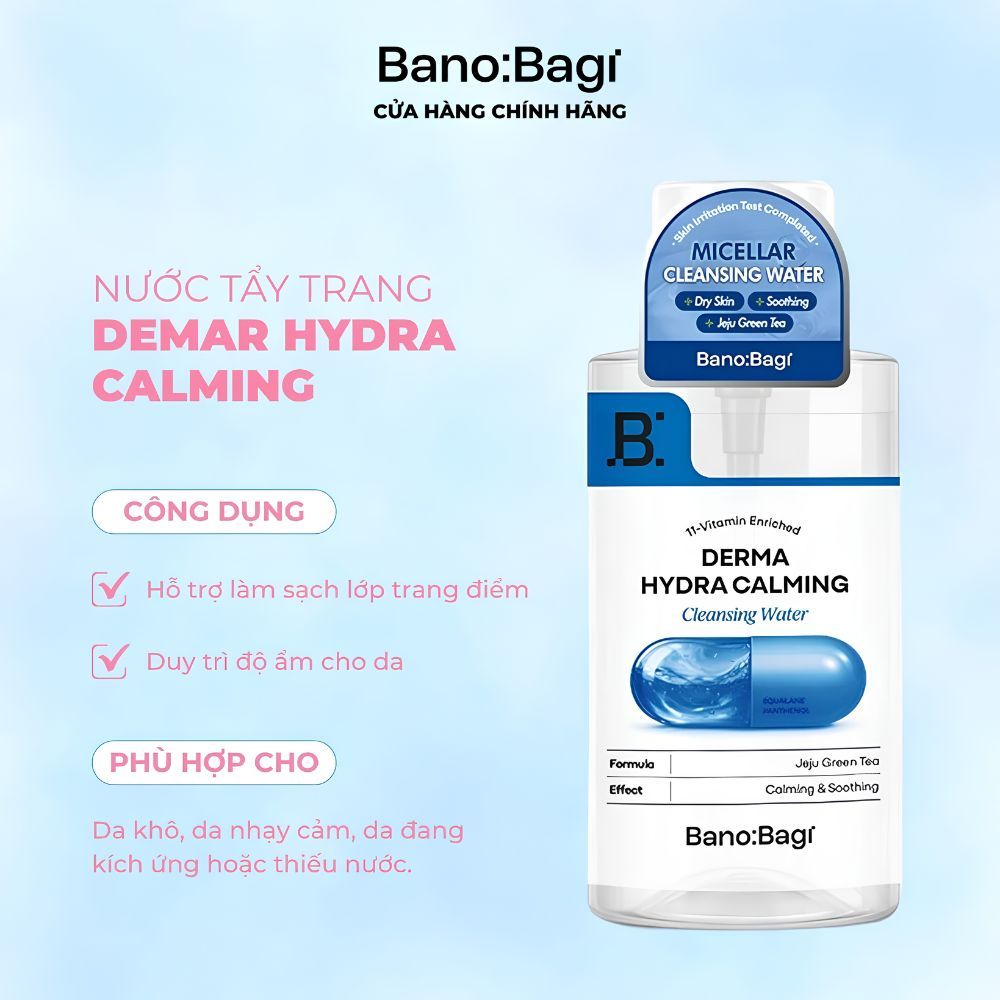Ảnh 3 của Nước tẩy trang BANOBAGI làm sạch sâu, cấp ẩm dịu nhẹ cho da mặt 500ml