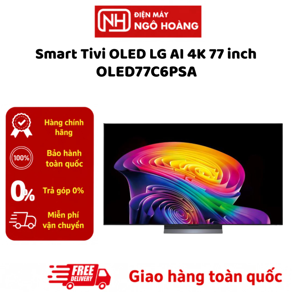 OLED77C6PSA Smart Tivi OLED LG AI 4K 77 inch C6 2026 Mẫu Mới