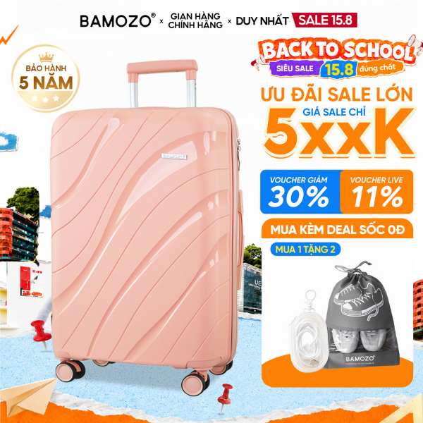 Vali Du Lịch B Bamozo Nancy Size 28 Nhựa PP Cao Cấp, Chống Vỡ Tuyệt Đối, Bảo Hành 5 năm_Nancy