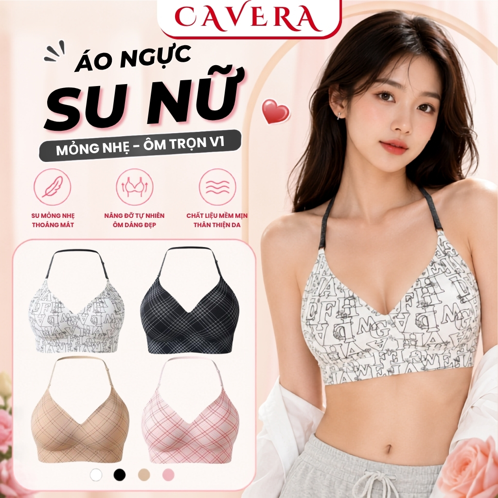 Áo Ngực Nữ Không Gọng Chống Hằn Mút Mỏng Nhẹ Ôm Trọn Vòng 1, Áo Lót Dây Áo Mặc 3 Kiểu Phù Hợp Nhiều 