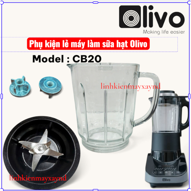 Phụ kiện máy xay sữa hạt olivo CB20