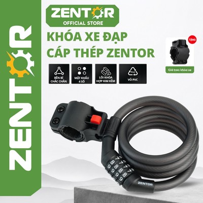 Khóa xe đạp xe máy ZENTOR Cao Cấp - Khóa mật mã dạng 4 chữ số chất liệu thép A3 chống trộm an toàn