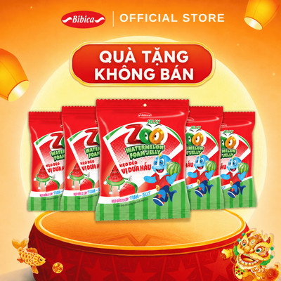 [QUÀ TẶNG KHÔNG BÁN] Combo 5 Gói Kẹo Dẻo Zoo Foam Jelly Dưa Hấu Bibica