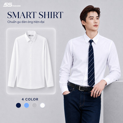 Áo Sơ Mi Nam Dài Tay 5S FASHION Thiết Kế Trơn Basic Nhiều Màu Phom Slimfit Vừa Vặn M0ASM25043