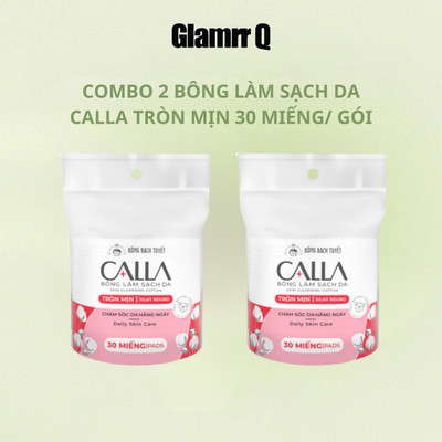 [HÀNG TẶNG KHÔNG BÁN] Combo 2 bông làm sạch da Calla tròn mịn 30 miếng/gói