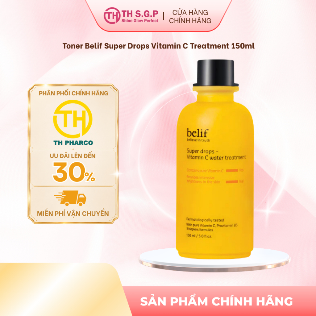 Toner Belif Super Drops Vitamin C Water Treatment 150ml Cấp Ẩm, Hỗ Trợ Làm Sáng Da