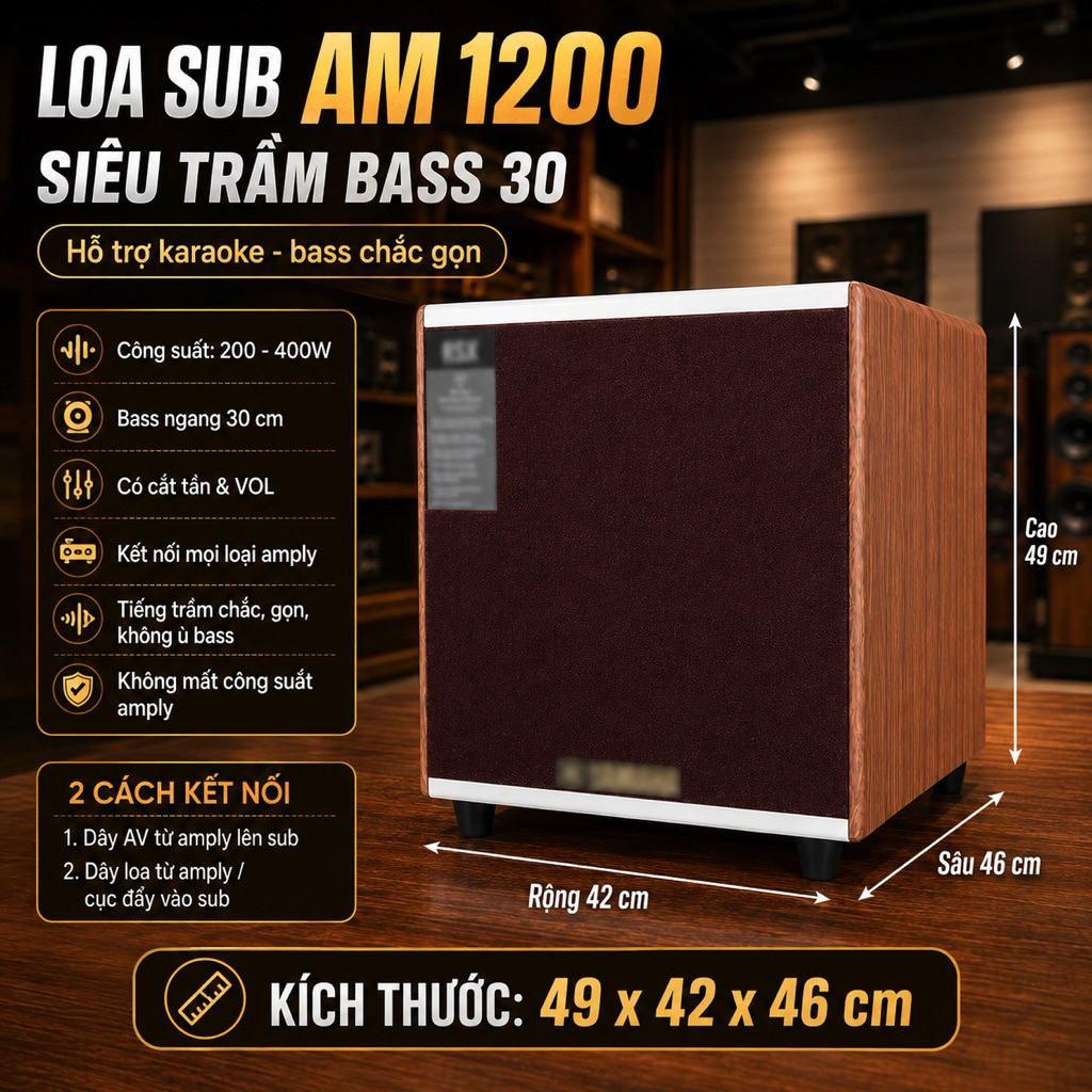 COMBO BỘ SẢN PHẤM LOA SUB ĐIỆN SIÊU TRẦM BASS 30 THÙNG VÂN GỖ GỒM 1 THÙNG SUB ECANG VẢI -1 BASS SUB 