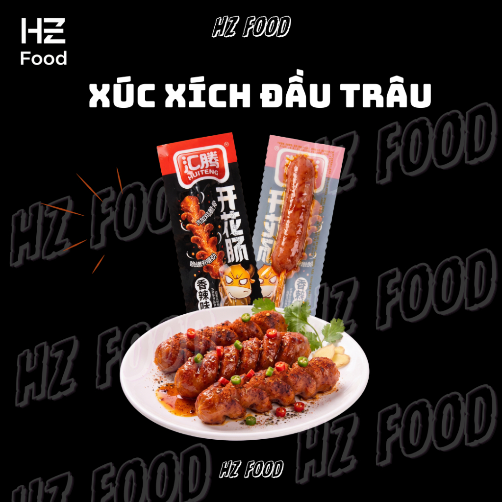 Combo Xúc Xích Đầu Trâu Ăn Vặt Nội Địa Trung Quốc HZ FOOD​