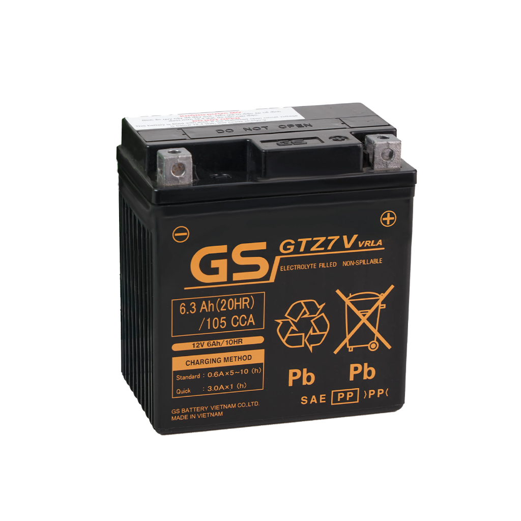 Bình Ắc Quy Xe Máy GS GTZ7V (12V-6Ah)