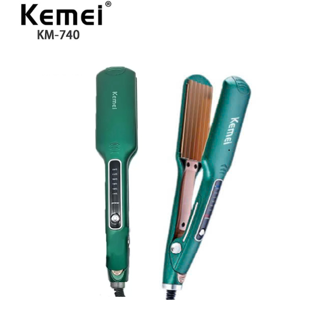 Máy Dập Xù Làm Phồng Chân Tóc Bản To Cao Cấp Kemei KM 740