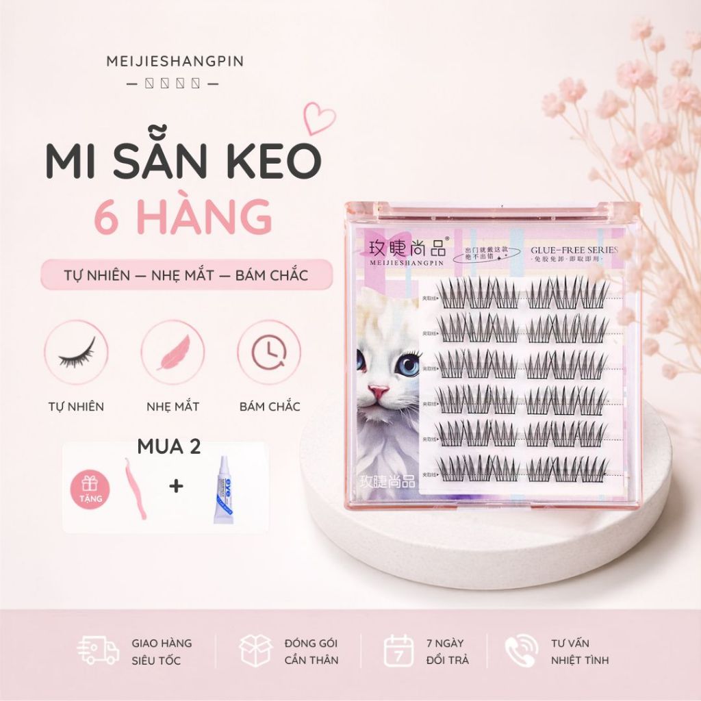 COMBO 6 HỘP 99K | Lông mi giả sãn keo tự nhiên dễ dùng hàng ngày