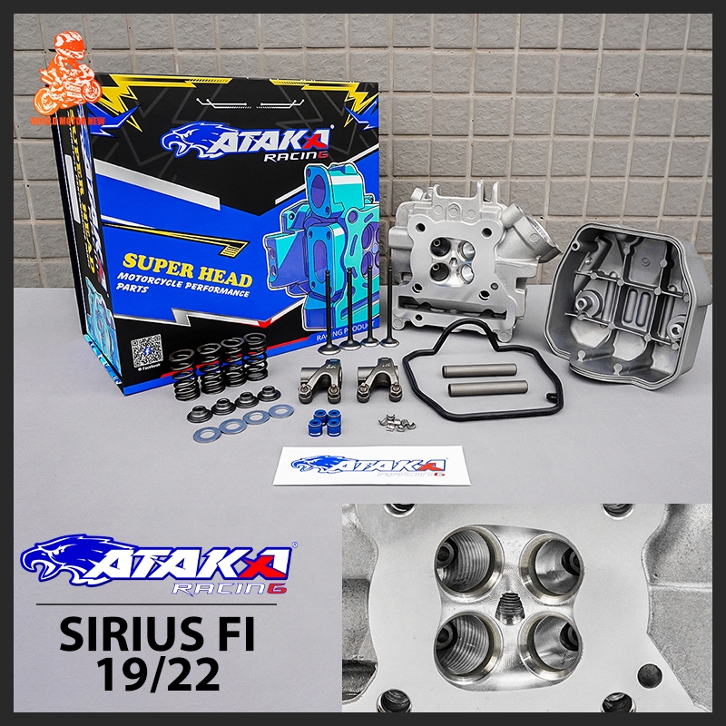 Bộ đầu 4val CNC ATAKA Racing cho dòng Yamaha Sirius FI / Jupiter 115【19/22mm】