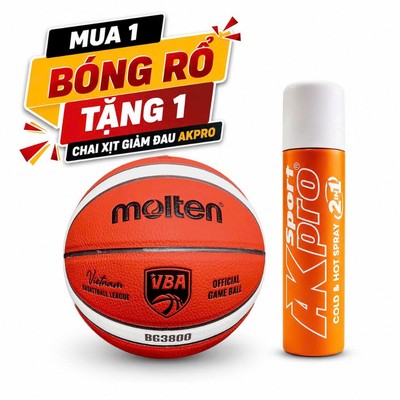 Bóng rổ Molten BG3800-VBA - Size 6,7- Chính Hãng-Tặng Kim Bơm