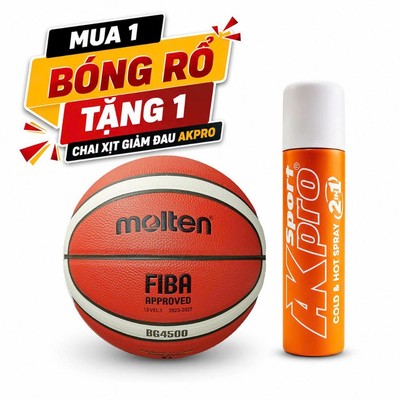 Bóng rổ da Molten BG4500 (số 6,7) - FIBA APPROVED