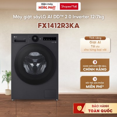 FX1412R3KA 12/7kg | FV1414H3BA 14/8Kg - Máy Giặt Sấy Lồng Ngang LG AI DD™ Inverter [GIAO TOÀN QUỐC]
