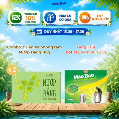 Combo 2 Viên  Xà Bông Mướp Đắng Sinh Dược 110g, Giúp Hỗ Trợ Kháng Khuẩn, Dưỡng Da Thư Giãn, Hỗ Trợ Ngăn Ngừa Mụn