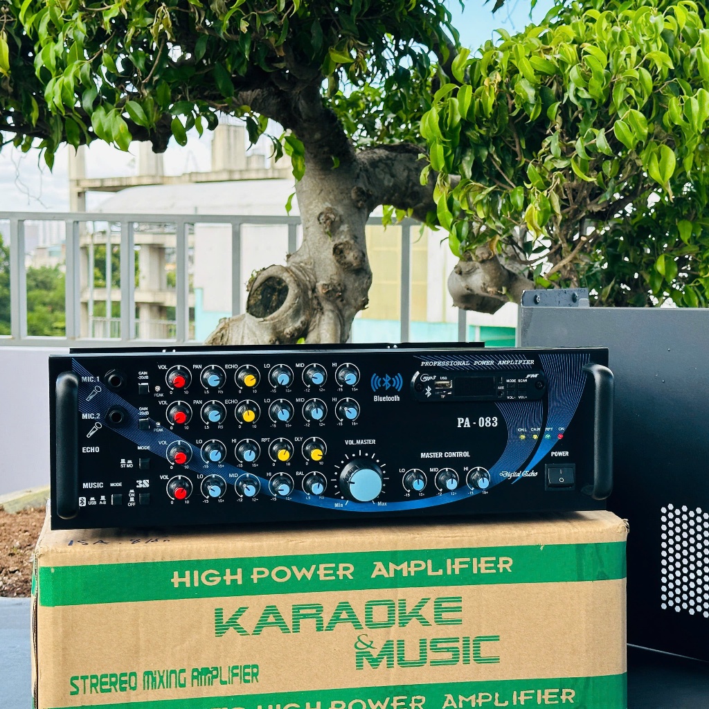 Amply Gia Đình PA083 Công Suất 500W, 8 Sò 2 Kênh Đánh Được Bass 25, Bluetooth 5.0 ,Bảo Hành 12 Tháng