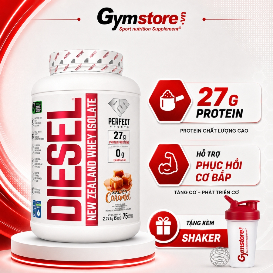 Sữa tăng cơ Perfect Diesel Whey Protein Isolate, tinh khiết không gây mụn Gymstore