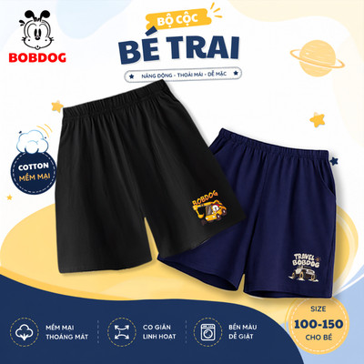 SALE HÈ Quần đùi bé trai BOBDOG chất cotton cạp chun co giãn phong cách mẫu mới 2026 quần short cho bé