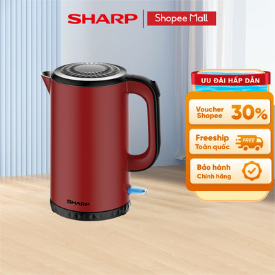 Bình đun siêu tốc Sharp 1.7 lít EKJ-17EVPS-RD, Chế Độ An Toàn Tự Tắt Khi Sôi
