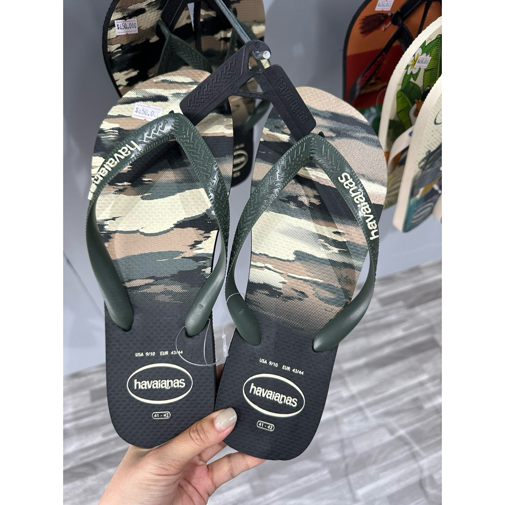Dép Nam Havaianas Chính Hãng Loang Xanh