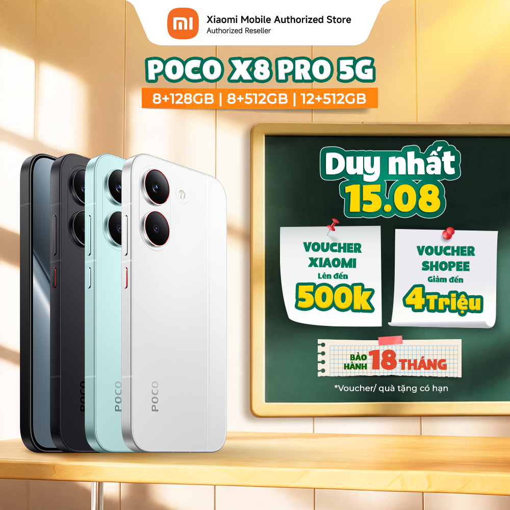 [Livestream] Điện thoại POCO X8 Pro 5G (8+256GB| 8+512GB| 12+512GB) | Màn 6.59" 1,5K | D8500U