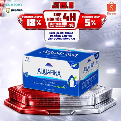 Thùng 24 Chai Nước tinh khiết Aquafina (355ml/chai)
