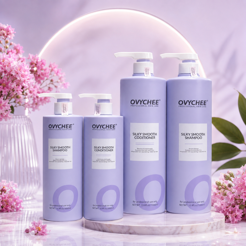 DẦU GỘI OVYCHEE SILKY SMOOTH – BỘ GỘI XẢ CHĂM SÓC TÓC KHÔ XƠ, HƯ TỔN