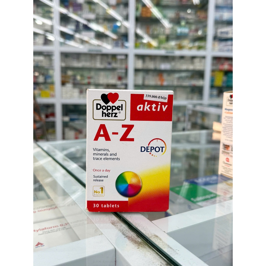 [SALE SỐC] Viên uống Aktiv A-Z Depot Doppelherz bổ sung vitamin và khoáng chất (30 viên)