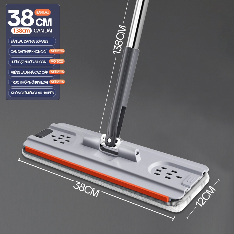 Cây Lau Nhà Thay Thế KITIMOP PRO MAX-2, Dùng Cho Cây Lau Nhà Tự Vắt KITIMOP PRO MAX (Không Bao Gồm T