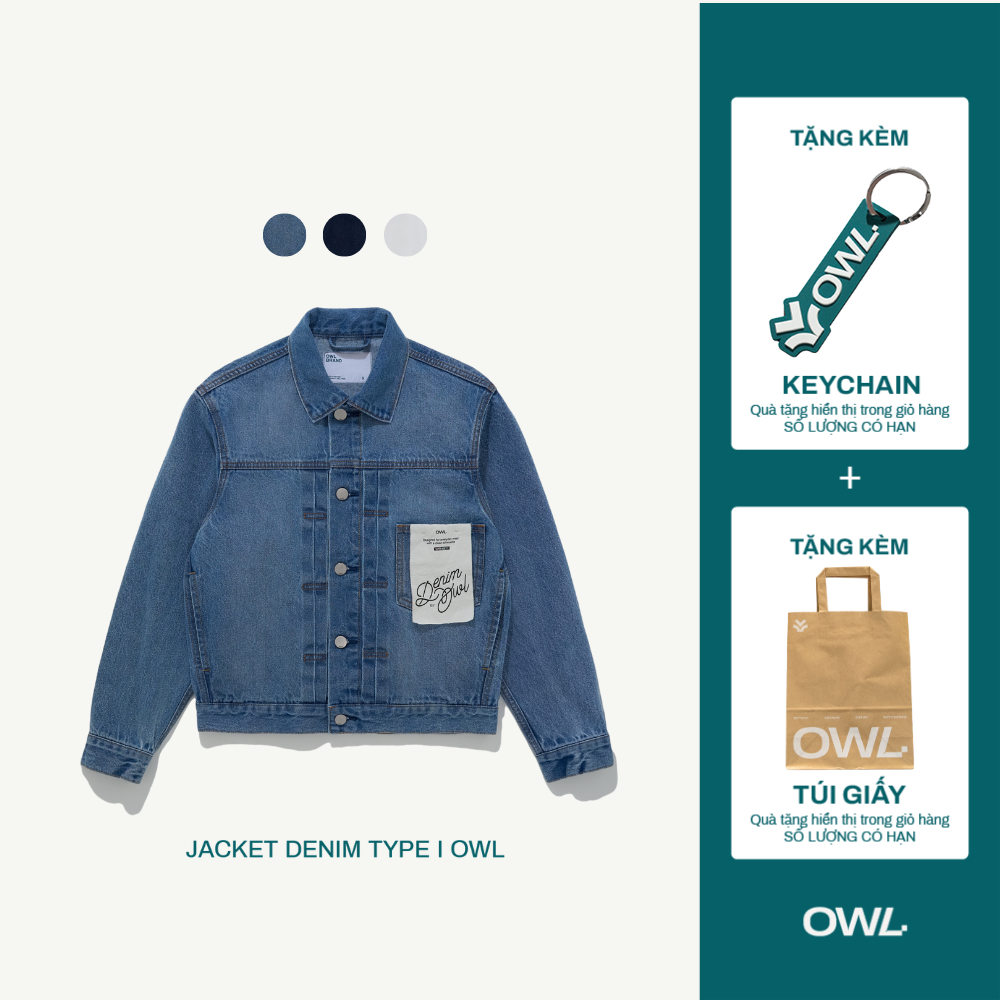 Áo khoác Denim Type I Owl Brand