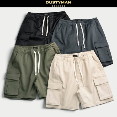 Quần Short Kaki Nam Túi Hộp Nomad Dustyman, Lưng Thun Dây Rút, Co Giãn Mềm Mịn, Thoáng Mát Trẻ Trung