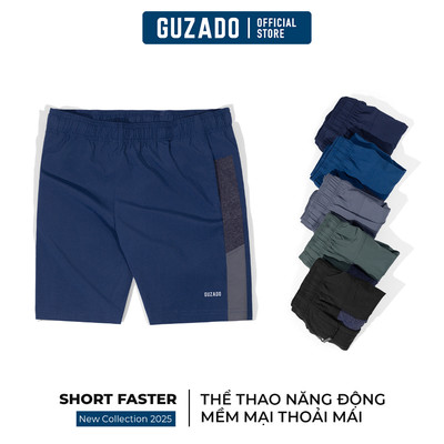 COMBO 2 Quần Short Gió Nam GUZADO Vải Thể Thao Nhanh Khô, Nhẹ, Thoáng Form Khỏe Khoắn CB2GSR09-CB2GASR25S009