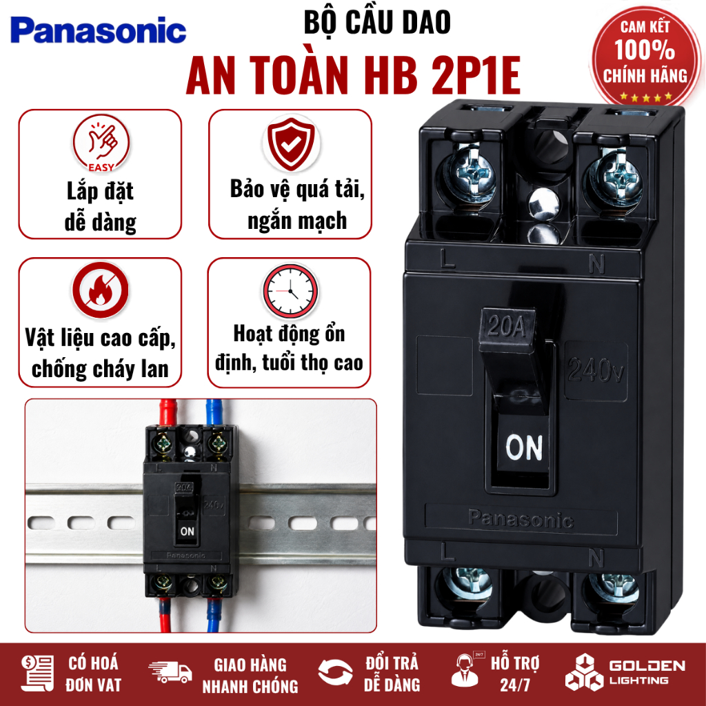 CP Cóc tự ngắt aptomat hàng Panasonic chính hãng. 20A;30A;40A