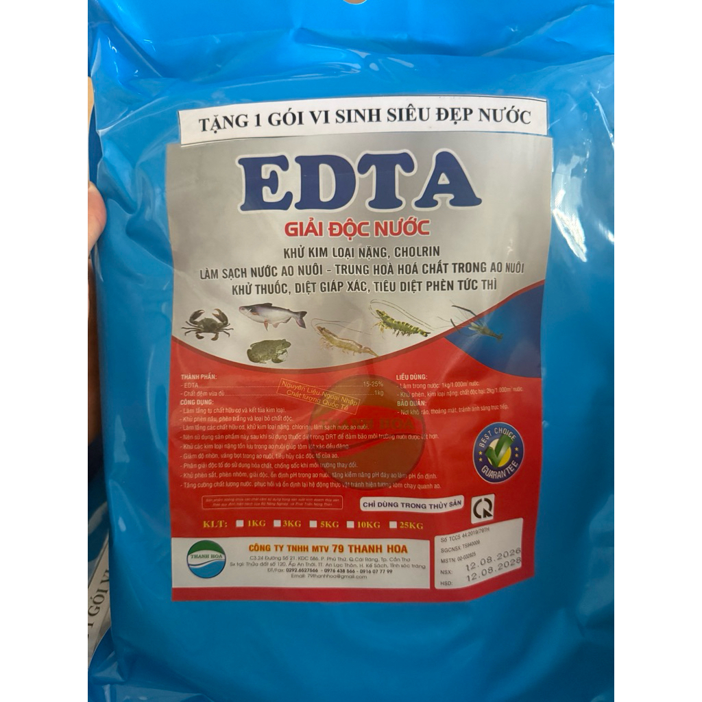 EDTA - Khử phèn và kim loại nặng