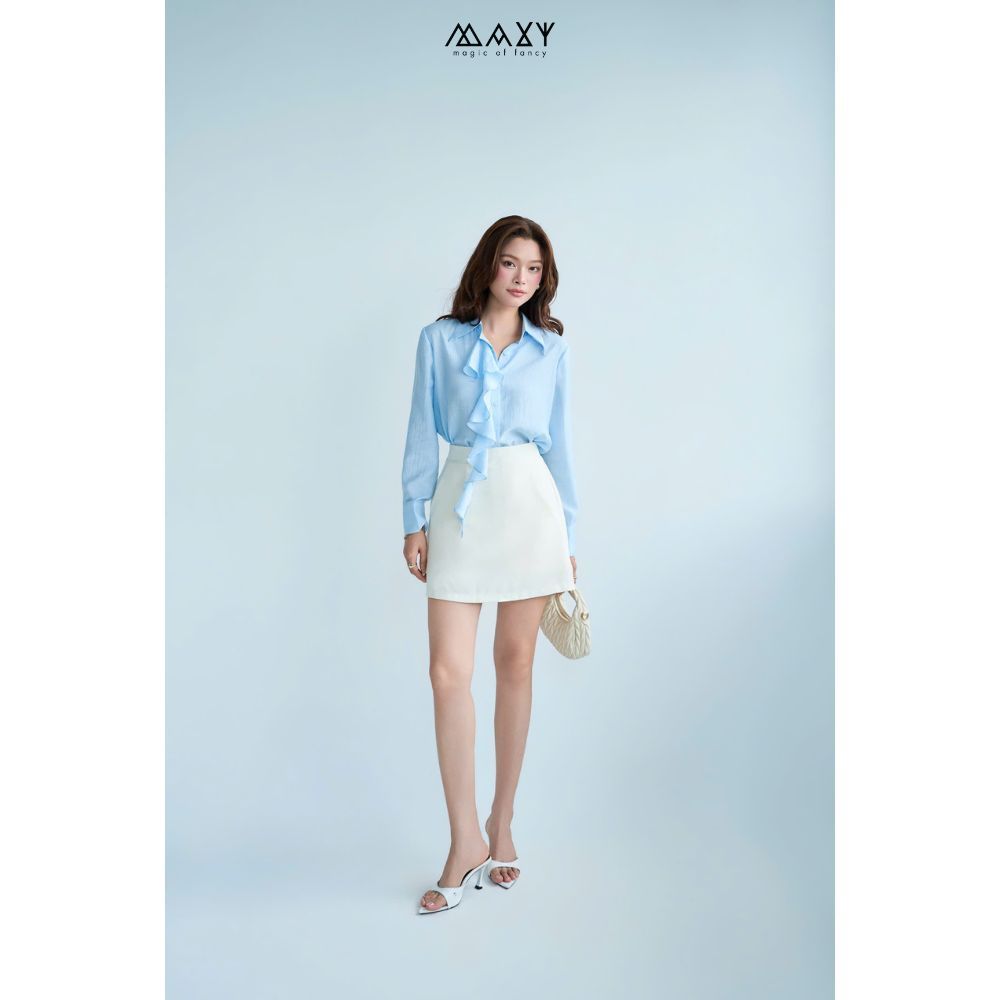 Áo Kiểu Bèo Rũ Cổ Sơ Mi Thanh Lịch Ocena Top Maxy Workshop