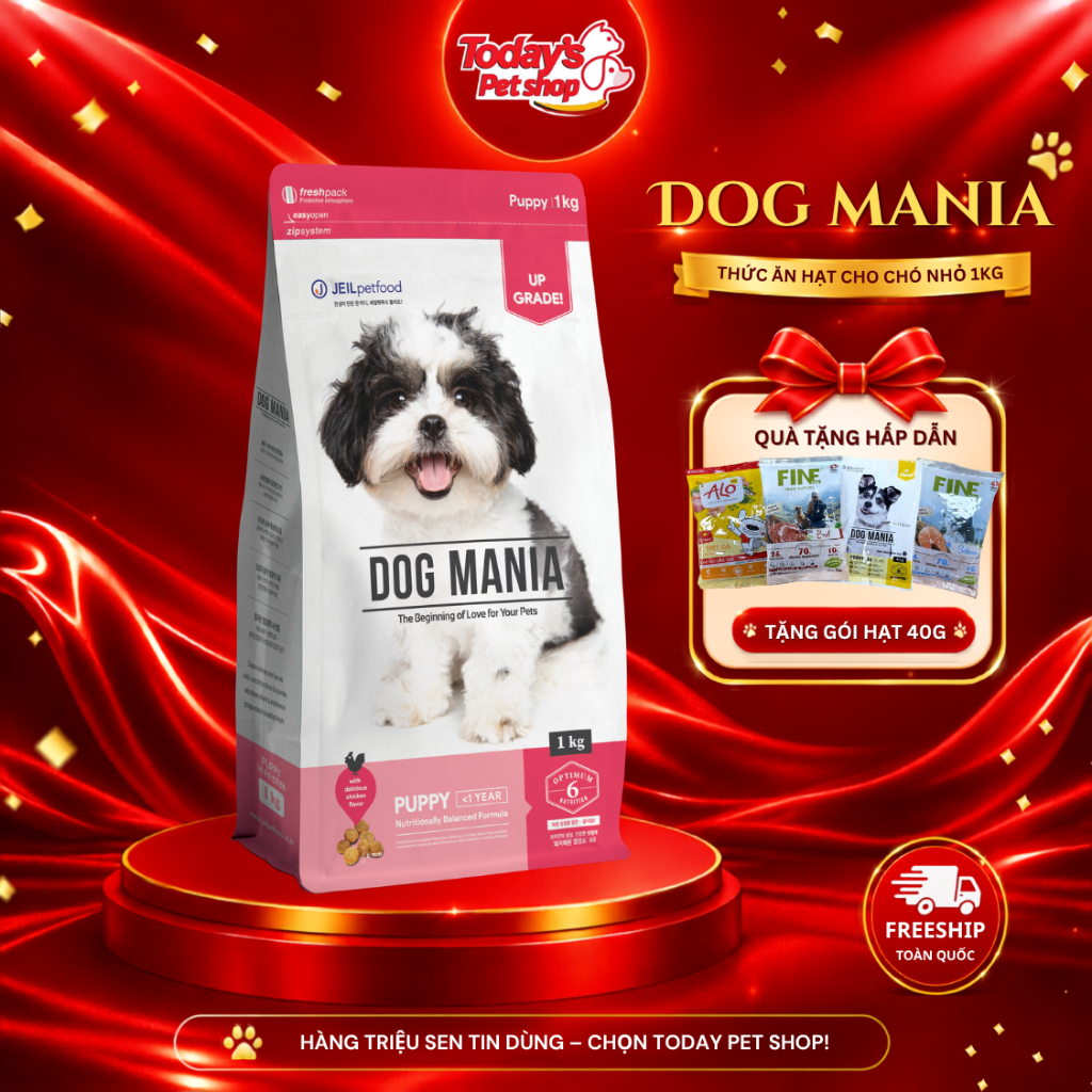 [ 1KG ] Thức ăn hạt cho chó Dog Mania 1kg