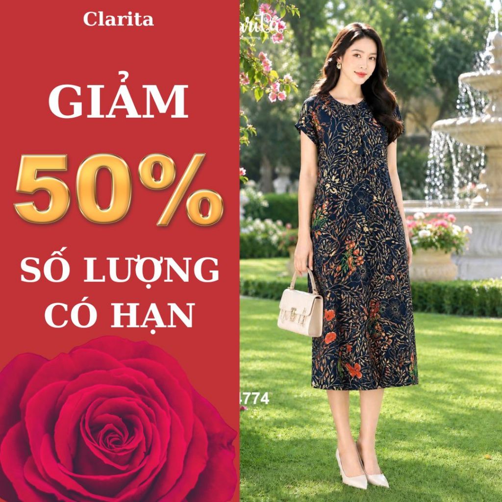 Đầm Suông Voan Thiết Kế Clarita mã V4774