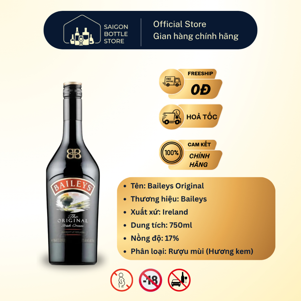 Rượu Sữa Baileys Original