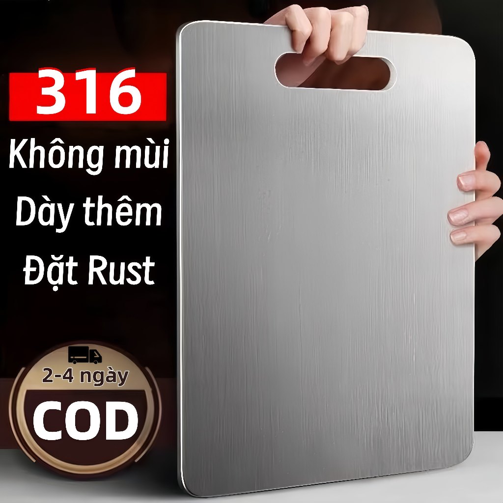 Thớt kháng khuẩn Thớt Inox 316SUS thớt lúa mạch kháng khuẩn 2 Mặt，vệ sinh dễ dàng,không han rỉ,Nhiều